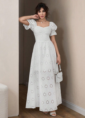 Білий святковий, кежуал сукня кльош SHEIN однотонна