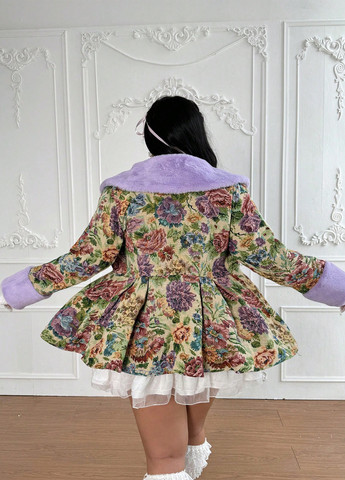 Бежевое демисезонное Пальто двубортное SHEIN