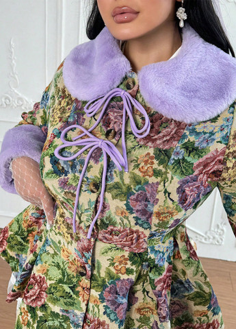 Бежевое демисезонное Пальто двубортное SHEIN