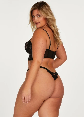 Чорний балконет бюстгальтер Hunkemoller з кісточками поліамід, мереживо