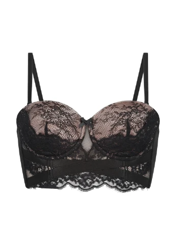 Чорний балконет бюстгальтер Hunkemoller з кісточками поліамід, мереживо