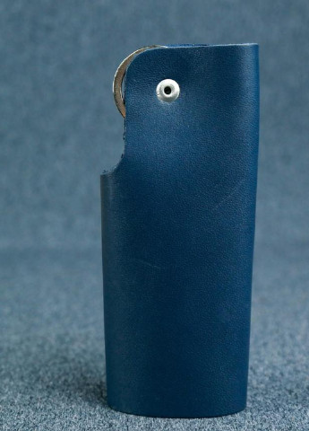 Кожаная ключница на кнопке №16, итальянский Краст, цвет Синий Berty (253839536)