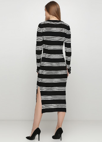 Чорно-білий кежуал сукня без підкладу H&M в смужку