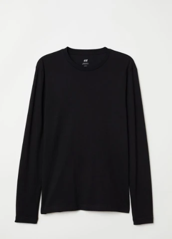 Черная футболка regular fit H&M