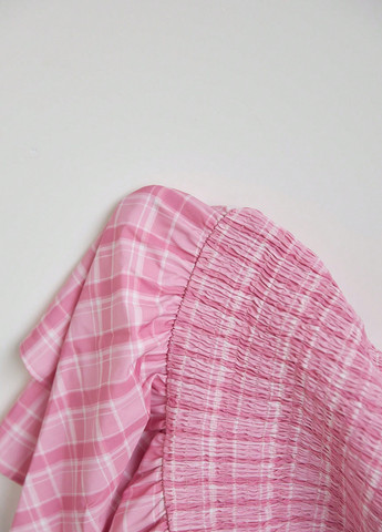 Комбінезон SHEIN комбінезон-шорти клітинка рожевий кежуал поліестер