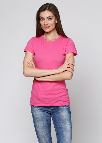 Розовая летняя футболка Lakegirl