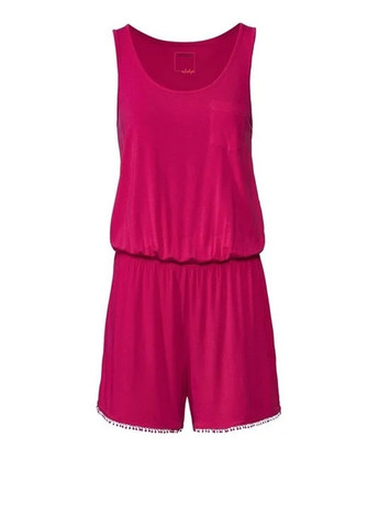 Комбинезон Esmara комбинезон-шорты однотонный розовый кэжуал вискоза