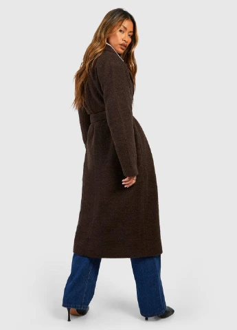 Темно-коричневое демисезонное Пальто Boohoo