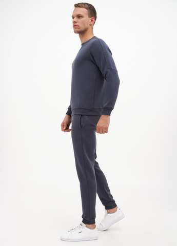 Темно-сірий світшот BEKI однотонний без декору (306776881)