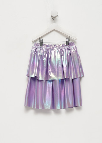 Сиреневая кэжуал, праздничный однотонная юбка H&M клешированная