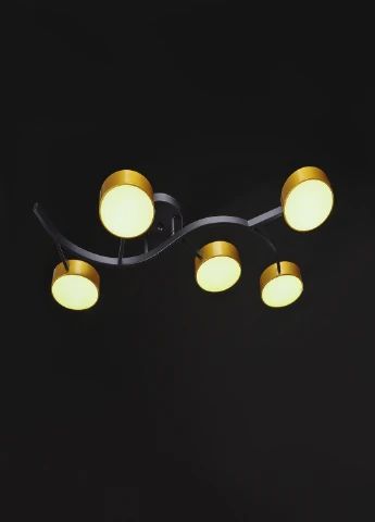 Світлодіодна люстра BR-01 642C/5 LED 75W BK/G Brille (251891811)
