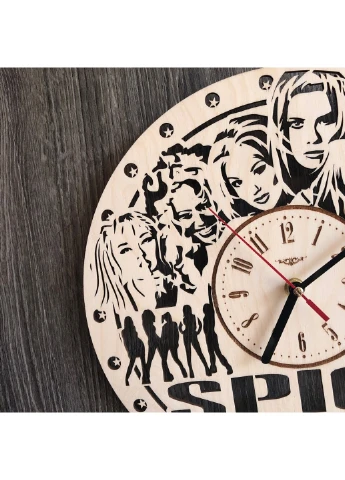 Безшумний настінний годинник з дерева "Spice Girls" 7Arts (253566208)