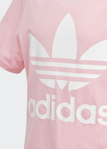 Розовая летняя футболка с коротким рукавом adidas