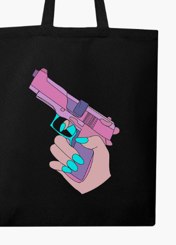 Еко сумка шоппер чорна Убійвство Діджитал Арт (Kill Digital art) на блискавці (9227-1636-BKZ) MobiPrint (236265471)