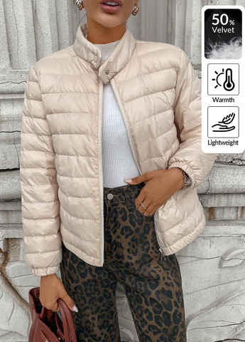 Кремова демісезонна куртка SHEIN