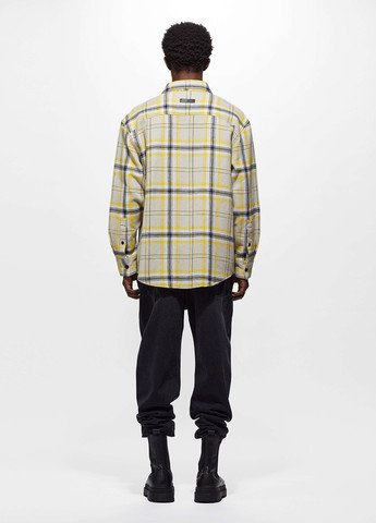 Бежевая кэжуал рубашка в клетку YPS