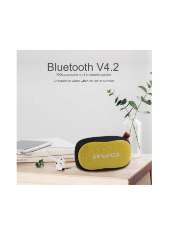 Портативна колонка Y900 Bluetooth Speaker Yellow / Black Awei y900 bluetooth speaker yellow/black (144335574)