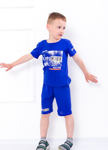 Темно-синій комплект для хлопчика (футболка+шорти) Носи своє 6102