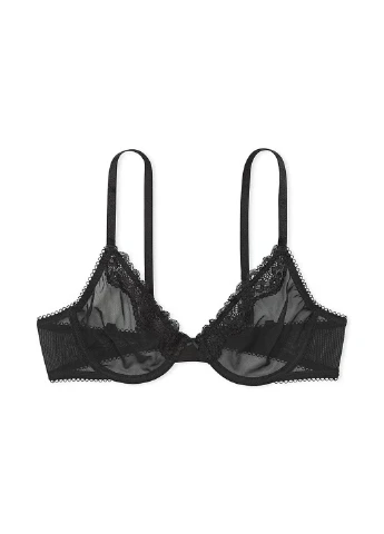Черный демисезонный комплект (бюстгальтер, трусики) Victoria's Secret
