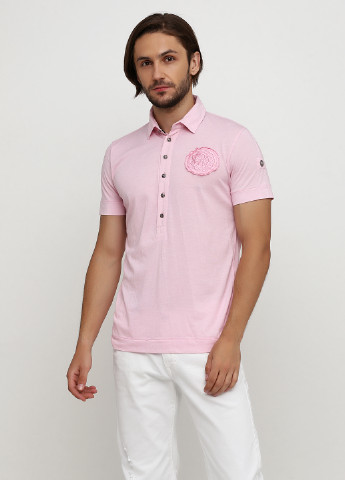 Розовая футболка-поло для мужчин John Richmond с рисунком