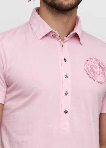 Розовая футболка-поло для мужчин John Richmond с рисунком