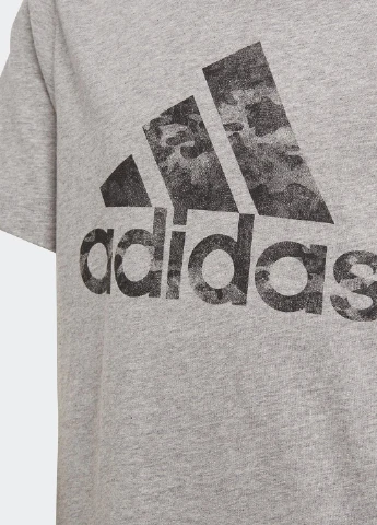 Сіра літня футболка з коротким рукавом adidas
