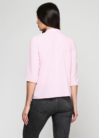 Светло-розовая демисезонная блуза с длинным рукавом Karree