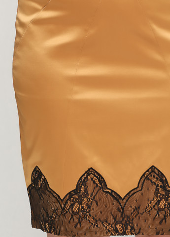 Песочная кэжуал однотонная юбка Sassofono карандаш