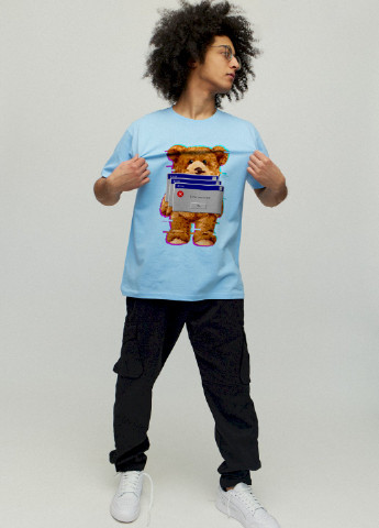 Блакитна футболка чоловіча YAPPI