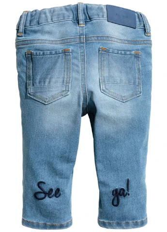 Синие демисезонные джинсы H&M
