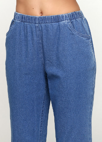 Бриджи BRANDTEX CLASSIC однотонные синие джинсовые хлопок