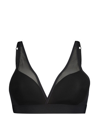 Чорний мінімайзер бюстгальтер Hunkemoller без кісточок поліамід