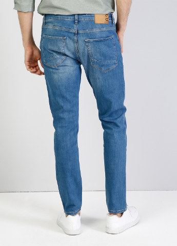 Синие демисезонные со средней талией джинсы Colin's