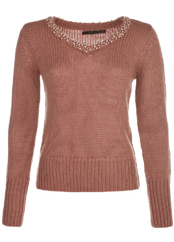 Розово-коричневый демисезонный джемпер пуловер LOVE REPUBLIC
