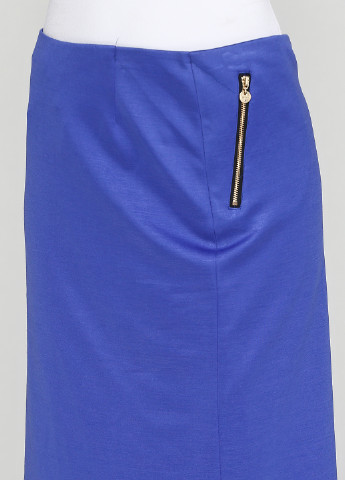 Синяя офисная однотонная юбка Liu Jo