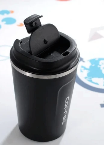 Металева термокрутка Coffe Tumbler 500 мл - чорна More (253850563)