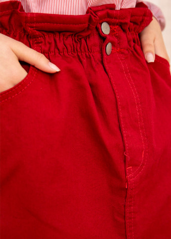Красная джинсовая однотонная юбка Ager