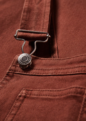 Комбинезон C&A комбинезон-брюки однотонный коричневый денил хлопок