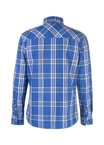 Темно-синяя кэжуал рубашка в клетку Lee Cooper с длинным рукавом