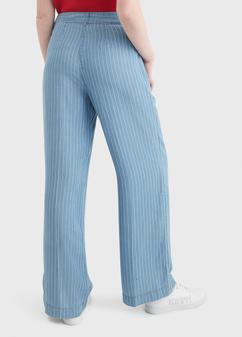 Голубые кэжуал летние прямые брюки Tommy Hilfiger
