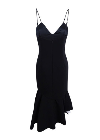 Черное кэжуал платье платье-майка Bardot с рисунком