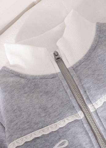 Сірий демісезонний костюм (кофта, штани) брючний SHEIN