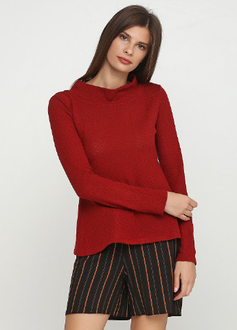 Темно-красный демисезонный свитер хомут Smile
