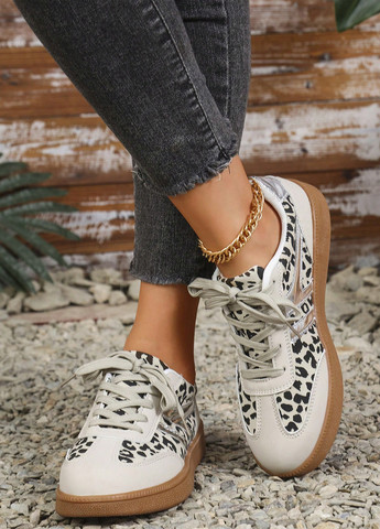 Кроссовки SHEIN серо-бежевые демисезоны (357971781)