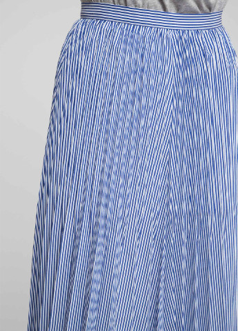 Голубая кэжуал в полоску юбка Tommy Hilfiger клешированная, плиссе