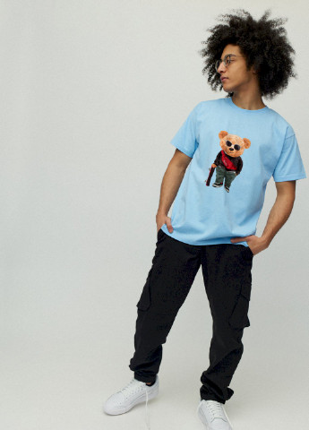 Голубая футболка мужская YAPPI