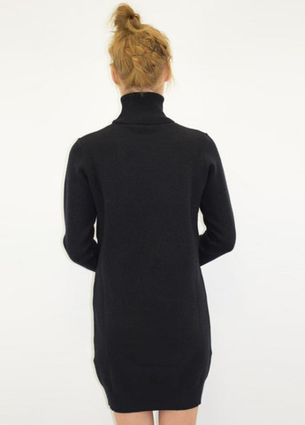 Черное кэжуал платье платье-водолазка Trussardi с логотипом