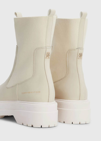 Осенние ботинки челси Tommy Hilfiger с белой подошвой из полиуретана, из искусственной кожи