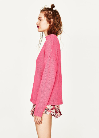 Розовый демисезонный пуловер пуловер Zara