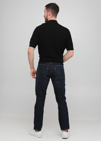 Темно-синие демисезонные прямые джинсы Hugo Boss